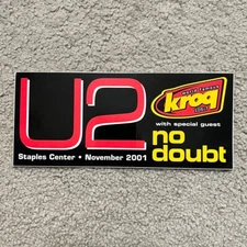 Vintage KROQ U2 No Doubt Sticker Staples Center 2001 Los Angeles Concert Promo