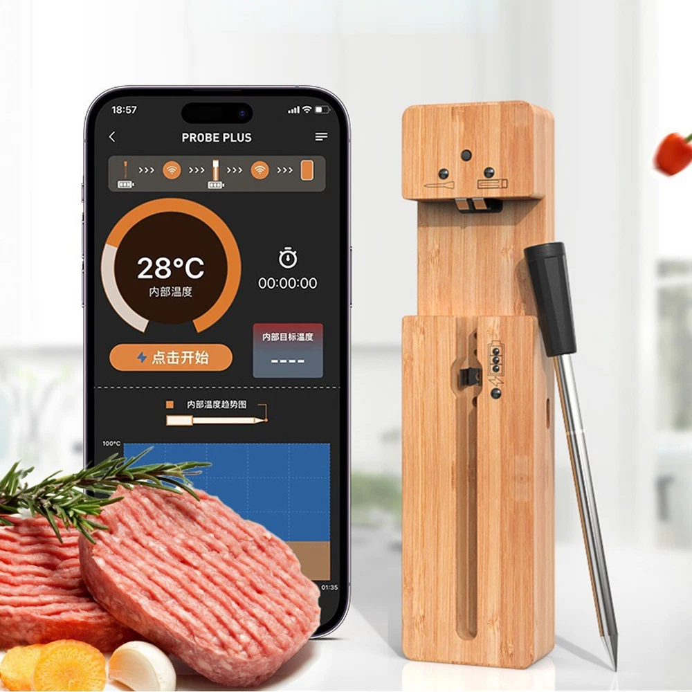 Smart Meat Thermometer with Bluetooth | 165ft Wireless Range - FAST SHIPPING