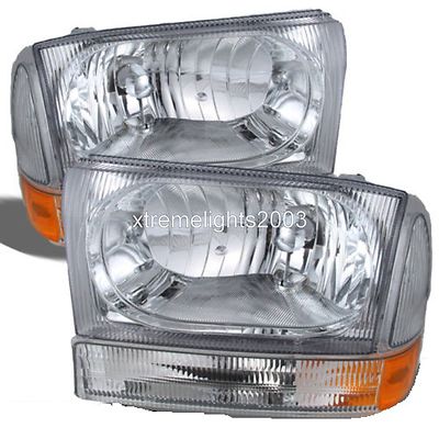 FLEETWOOD DISCOVERY 2003 2004 PAIR CLEAR HEADLIGHTS HEAD LAMPS SIGNAL LIGHTS RV