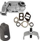 INTAKE EXHAUST MANIFOLD w GASKETS HEAT EXCHANGER CLAMP for JOHN DEERE 520 530 