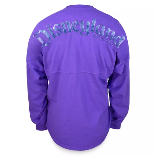 Disneyland Spirit Jersey Portion Purple Puff Glitter Oversized Pullover Shirt - Picture 9 of 9