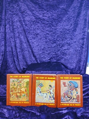 The Story Of Mankind A Picturesque Tale Of Progress Miller 3 Vol Set Books Lot