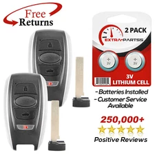 2 Remote Keyless Entry Fob Uncut Key Blade Replacement For Subaru 4b (HYQ14AHC)