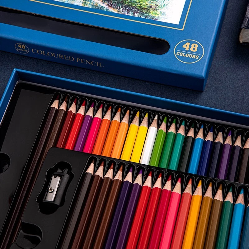 48 Colours Pencils Drawing Sketching pencils Grade Vibrant Coloring Pens Kit - image 3 of 4