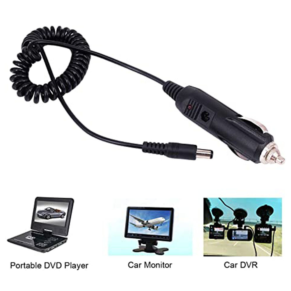 12 volt dc cigarette lighter 12V 12-Volt DC 2.1mm Car Cigarette Lighter Power Plug Cord Adapter Car Cable