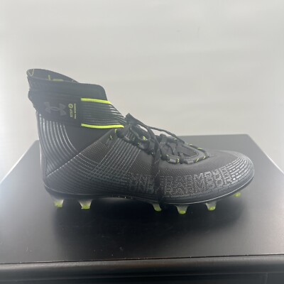 Under Armour UA Highlight MC 3023716-004 Mens Sz 12 Football Cleats  Blk/Grey New