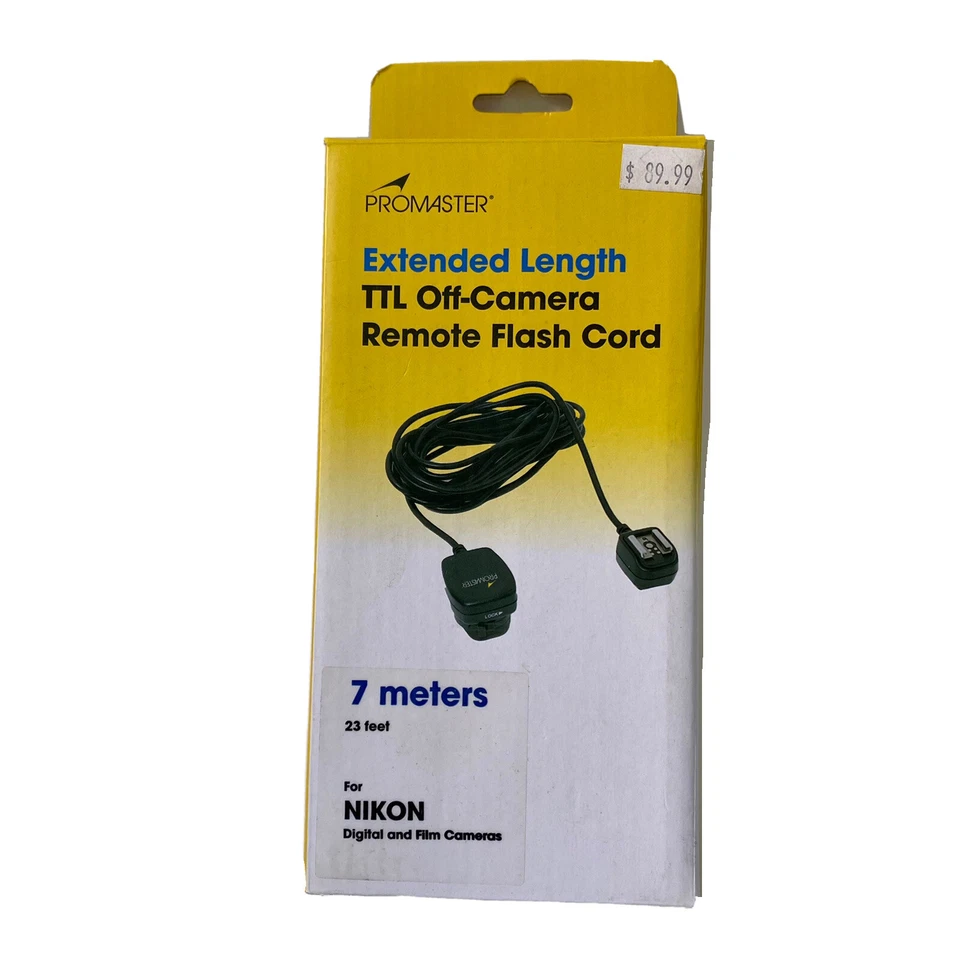 NEW Promaster Extended Length TTL Off-Camera Remote Flash Cord 7m/33ft for Nikon - Image 2 of 4