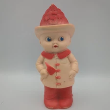 The Sun Rubber Company Firefighter With Axe 1960 Squeak toy RARE