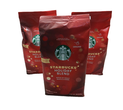 Starbucks Holiday Blend Ground Coffee 17oz 3-Pack Limited Edition EXP 04/20/2026