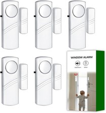 Door Window Alarm 90dB Wireless Sensor Security Alarm for Home Office 5 Pack