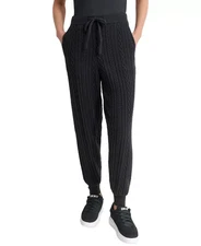 DKNY Women's Pants Sz XS Drawstring Cable Knit Joggers