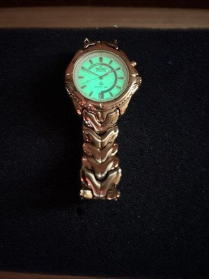 SEIKO KINETIC AUTOMATIC SPORTS 100 5M42-0B09GOLD TONE WRIST WATCH Glowing  Face