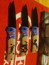RITE EDGE FOLDING KNIFE LOT * ARTWORK  3 PC SET
