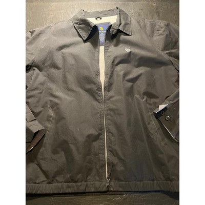 US POLO ASSN Mens Black Full Zip Jacket Lightweight Insulated Size XL