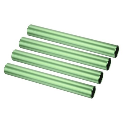 4 Pcs Relay Track Baton Aluminum Sports Tube Field Running Race Sticks Green