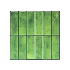 Mosaicowall Vibrant Green Kitchen Decor 3D Peel Stick Backsplash Tile Stickers