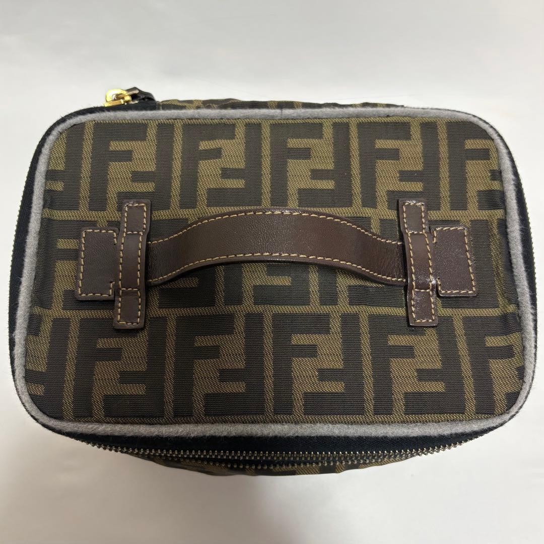 FENDI Zucca pattern vanity bag canvas pouch with dust bag Women's Auth thumbnail 5