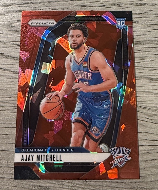 2024-25 Panini Prizm - Ajay Mitchell #226 Red Ice Prizm (RC)