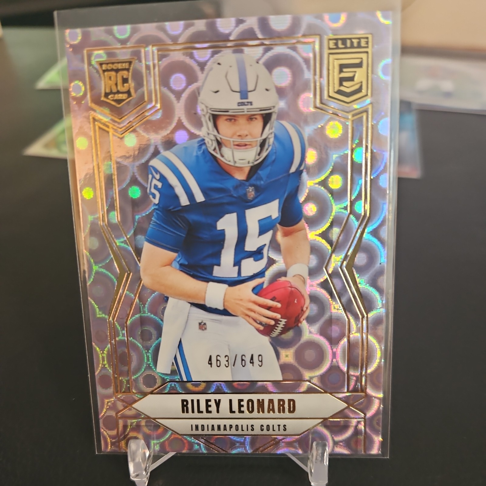 2025 Panini Donruss Elite Riley Leonard RC Lavender Pyramids /649 #170 Colts SP