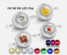 10PC 1W 3W 5W DIY High Power Led Chip Light Emitter Diode Smd Cob Lamp Bead Bulb