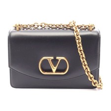 Valentino Vain Small Leather Shoulder Bag Women Black One Size