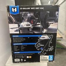 HART 10 Gallon 6 Peak HP Poly Wet/Dry Vacuum, VOC1012PF 3701 New