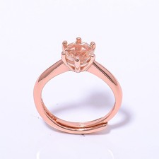 Morganite Quartz Rose Gold Plated Ring Adst RC7381-12
