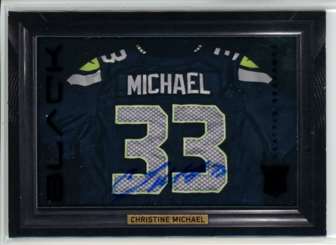 Christine Michael Panini Black Onyx Rookie Materials #3 Signature