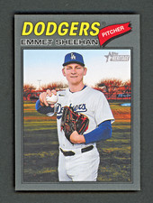 2026 Topps Heritage Emmet Sheehan Dark Grey Border Los Angeles Dodgers Card #178