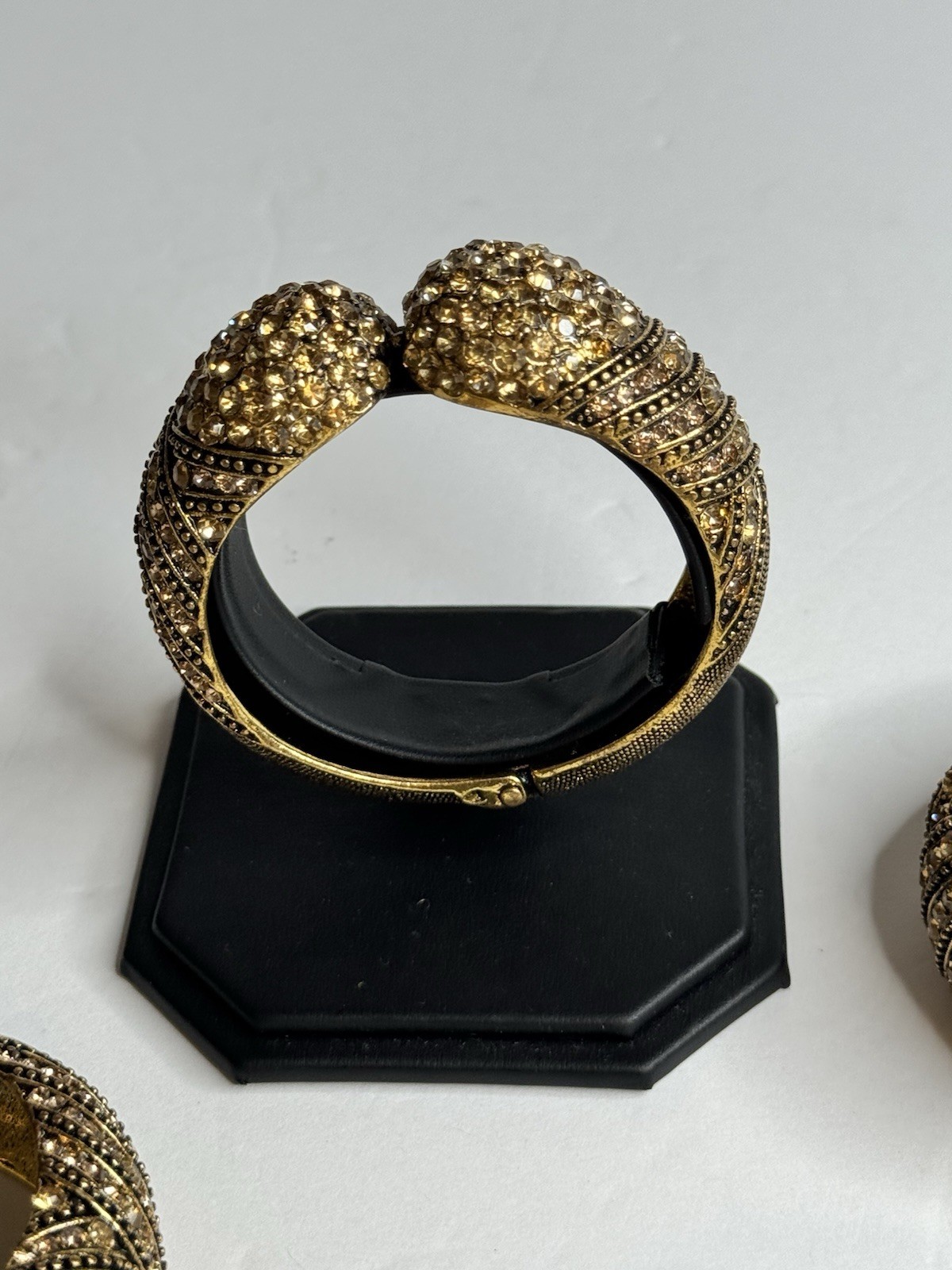 Designer Spring Loaded Cuff Bracelet Signed Briel… - image 6