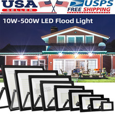 10-500W Watt Led Flood Light Outdoor Security Garden Yard Spotlight Lamp 110V