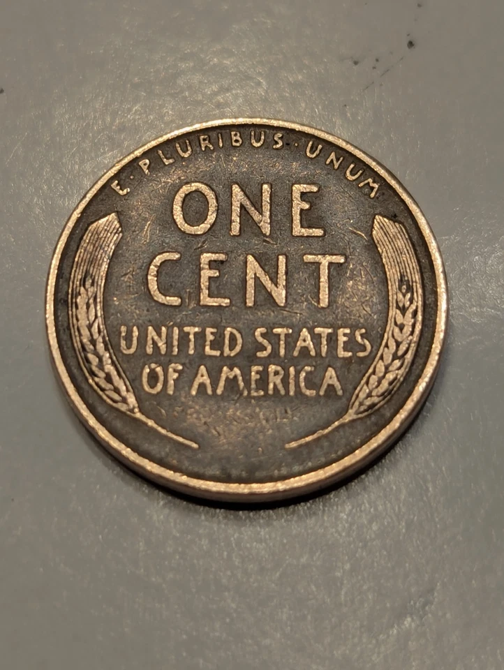 Lincoln Wheat 1939 centavo de cobre sin marca de ceca L toque borde error Foto 2 de 3
