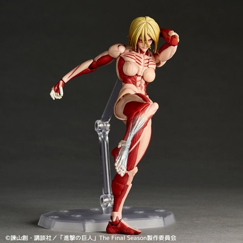 Kaiyodo Revoltech Amazing Yamaguchi FEMALE TITAN with Bonus Parts Japan New - Picture 19 of 22