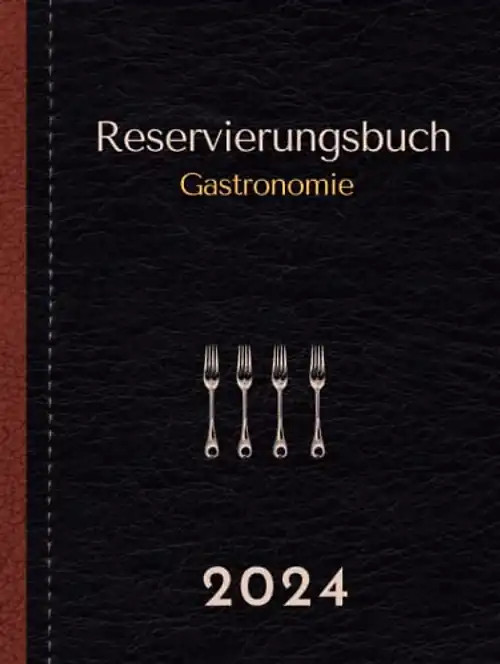 Reservierungsbuch 2024 Gastronomie: 1 Tag 2 Seiten pro Tag von Freitag bis Sonnt