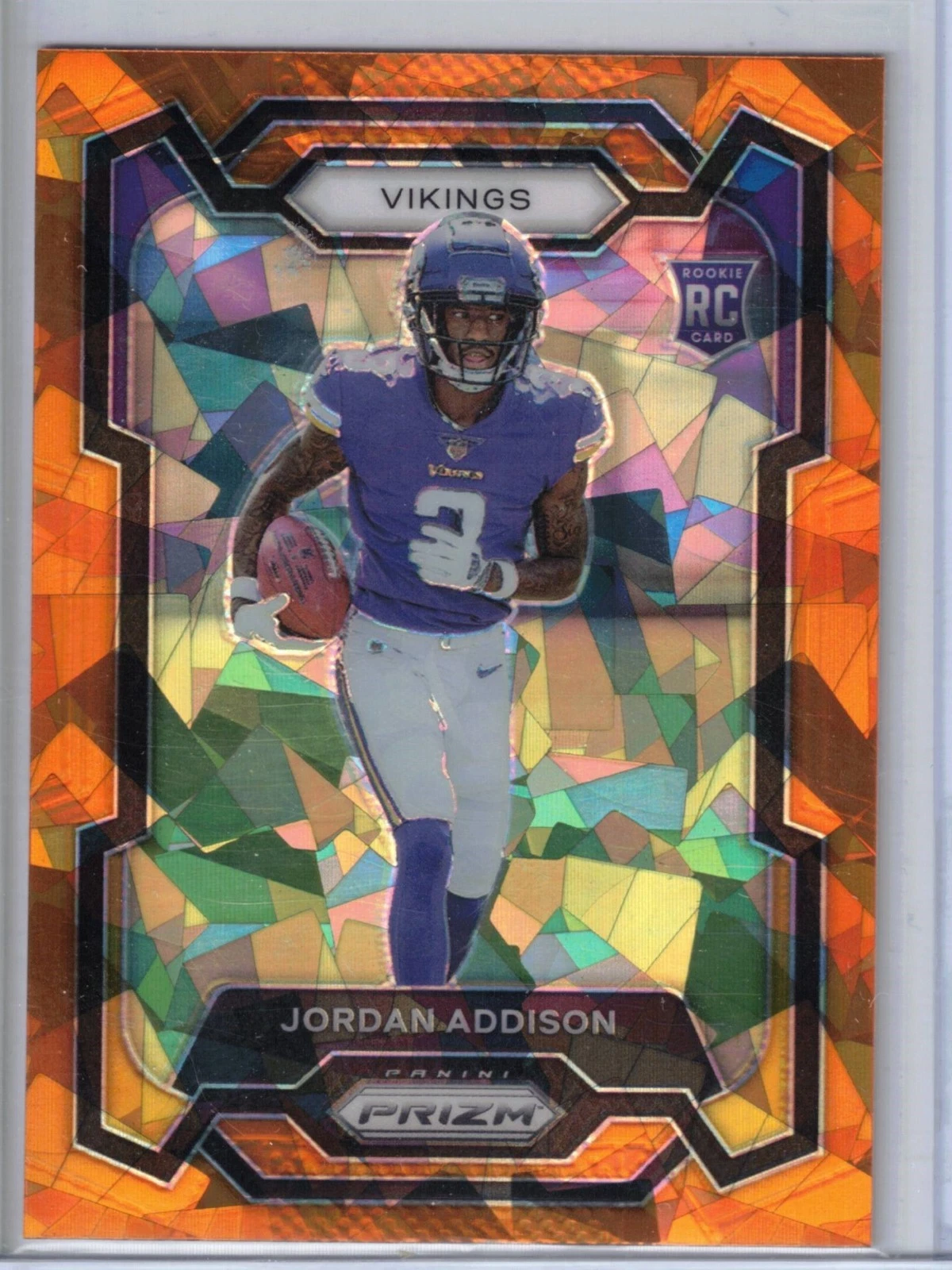 2023 Prizm Jordan Addison Rookie Orange Ice #368 Minnesota Vikings!