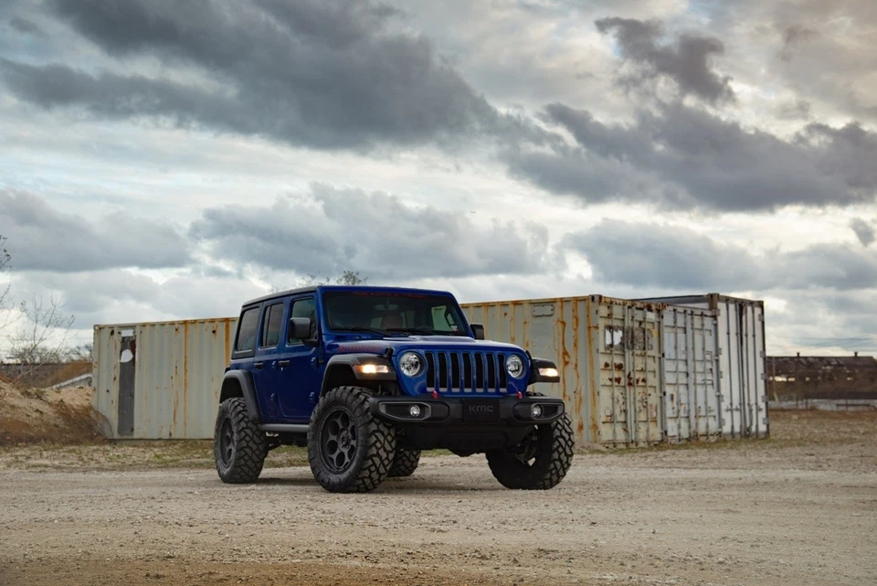 Rueda negra texturizada 17" KMC KM541 Dirty Harry 17x8,5 8x6,5 0 mm para Chevy Ford Foto 4 de 4