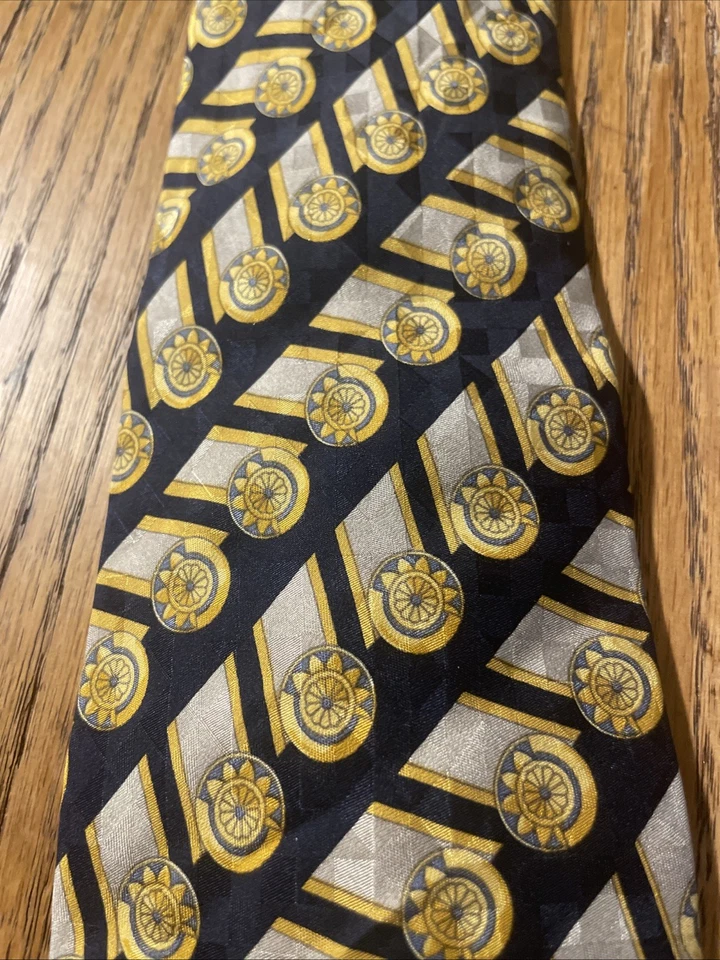 Corbata barroca de seda Luciano Soprani usada en excelente estado hecha en Italia Foto 3 de 4