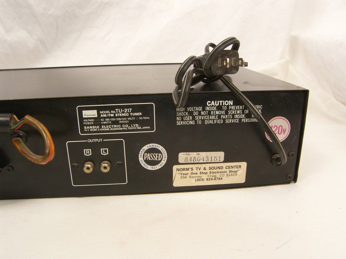 Sansui TU-217 Stereo Tuner AM / FM Radio - VG Condition Rack Mount