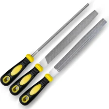 3Pcs Metal File Set, 8-Inch Professional High Carbon Steel Metal File, Includes