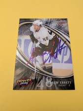 Andrew Ebbett Signed Anaheim Ducks Rookie Card. rookie card picture