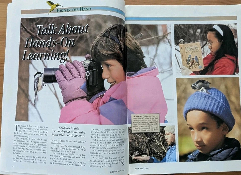 Birds & Blooms Premiere Issue Collector's Item 1995 Tray Feeders Flying Flowers - Image 4 of 4