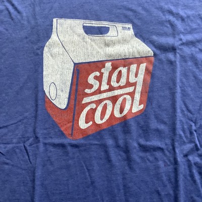 Stay Cool T-Shirt Men's Size Medium Royal Short Sleeve Cotton By SOLID THREADS