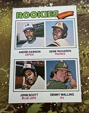 1977 Topps Andre Dawson Rookie Card Gene Richards Denny Walling John Scott #473. rookie card picture