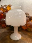 Vintage Milk Glass 2 Piece Floral Fairy Lamp
