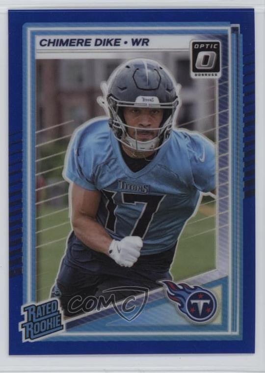 2025 Panini Donruss Optic Rated Rookie Blue Prizm 80/249 Chimere Dike #269 6q5