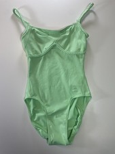 Danskin NYCB Women's Size Small 0-2 Green Ash Camisole Leotard NWT Braid Strap