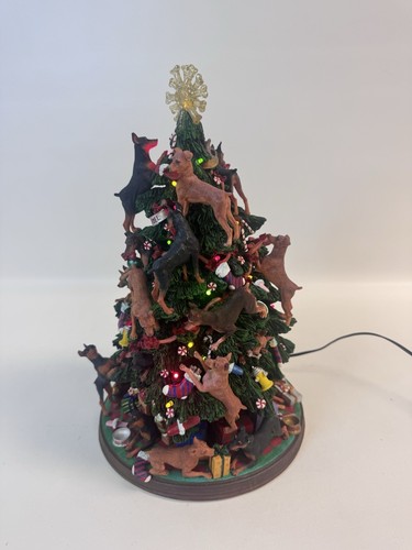 Danbury Mint Miniature Pinscher Dog 13" Ceramic Lighted Christmas Tree - READ - Bild 2 von 13