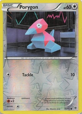 Porygon Common Plasma Blast 72/101 HP Reverse Holo DMG *READ DESC*