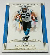 2018 Luke Kuechly National Treasures Gold Card #15 30/35