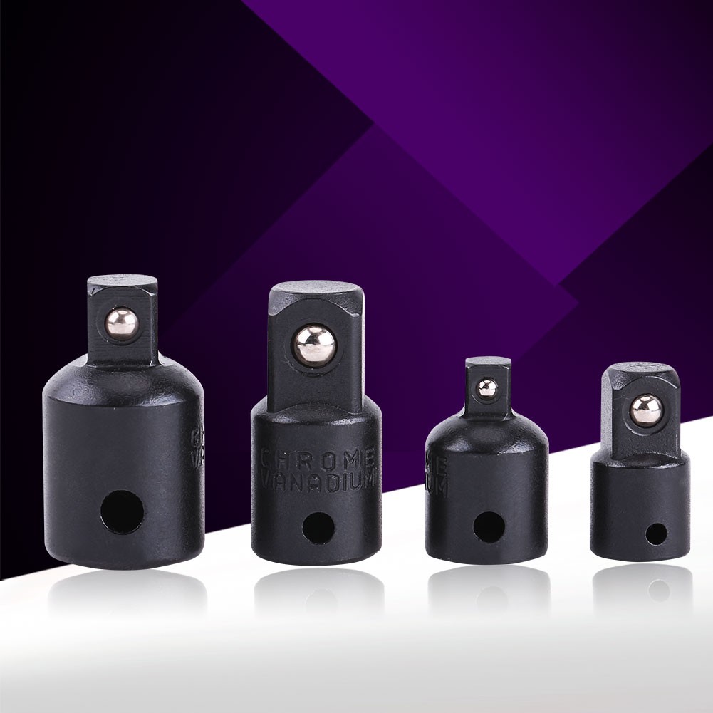 4-Piece Ratchet Wrench Converter Set – 1/2", 3/8", 1/4" Socket Adapter & Reducer Kit